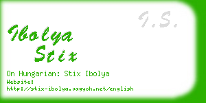 ibolya stix business card